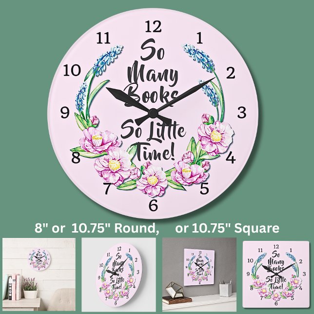 So Many Books So Little Time Large Clock (Creator Uploaded)