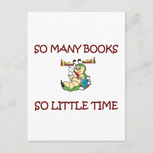 SO MANY BOOKS SO LITTLE TIME POSTCARD