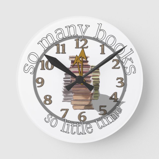 So many books so little time round clock (Front)
