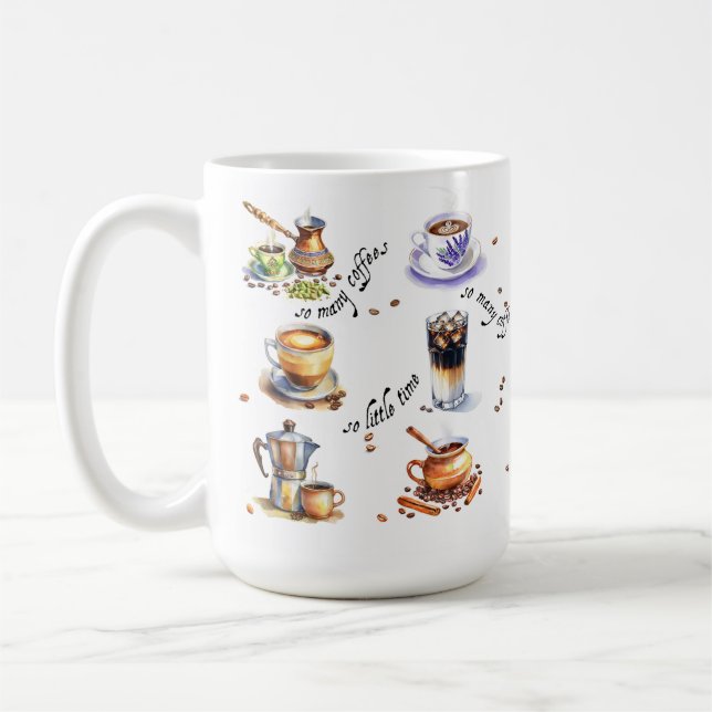 So many coffees, so little time coffee mug (Left)