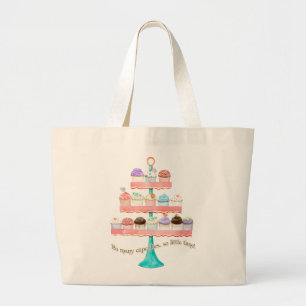 So Many Cupcakes, so Little Time!  Cupcake Art Large Tote Bag