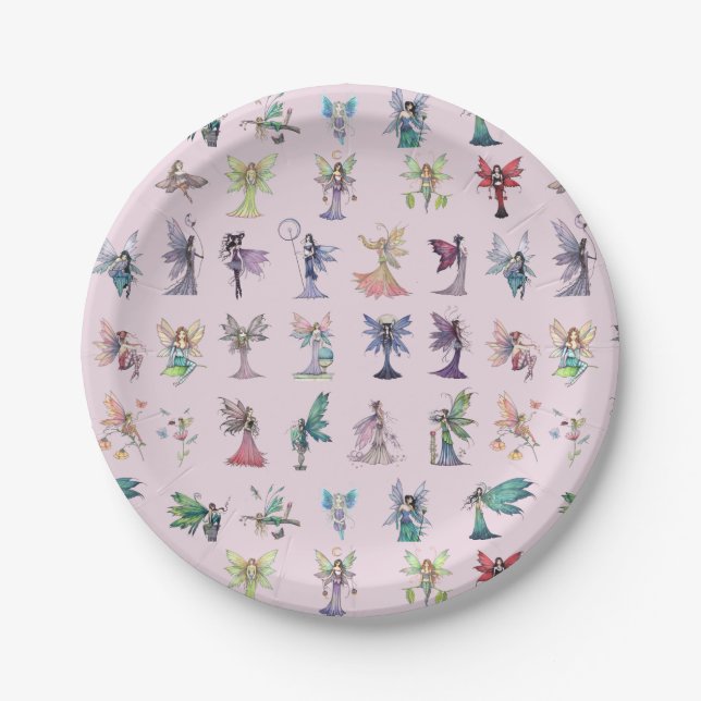 So Many Fairies Fairy Art by Molly Harrison Paper Plate (Front)