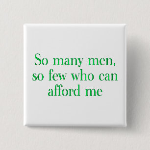 So Many Men 15 Cm Square Badge