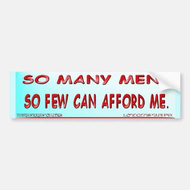So Many Men... Sticker (Front)