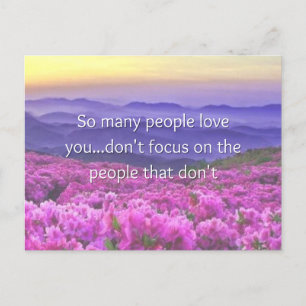 So Many People Love You Motivational Art Print Holiday Postcard