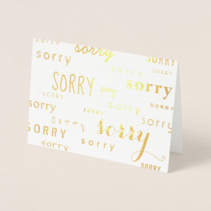 so many sorries gold foil card