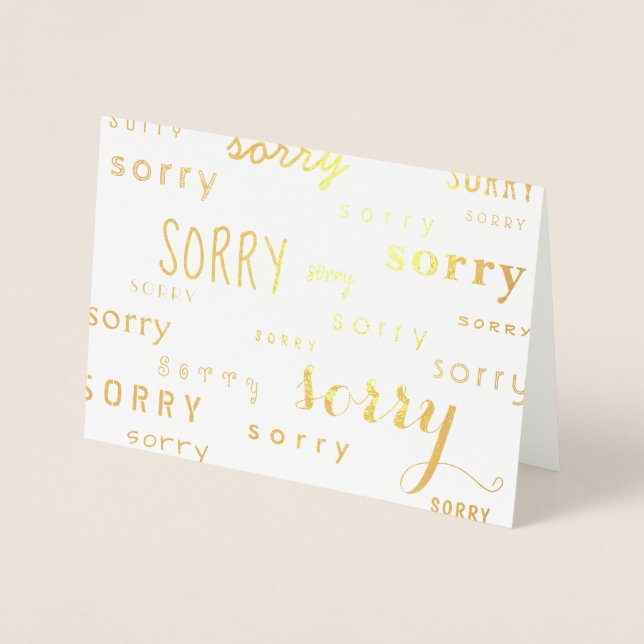so many sorries gold foil card (Front)