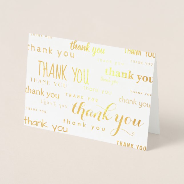 so many thank yous gold foil card (Front)