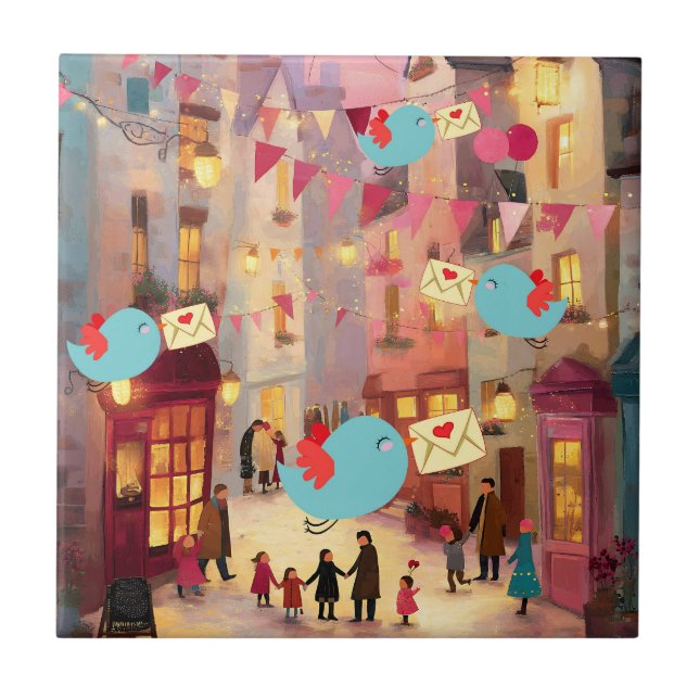 SO MANY VALENTINES FOR DELIVERY CERAMIC TILE (Front)