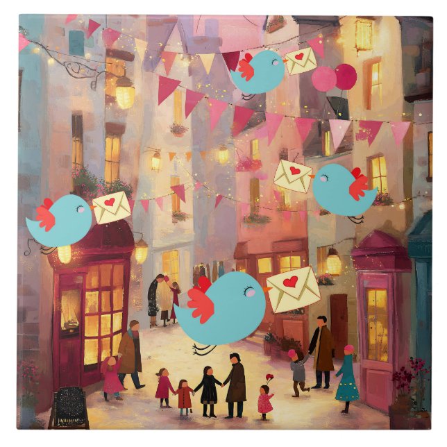 SO MANY VALENTINES FOR DELIVERY CERAMIC TILE (Front)