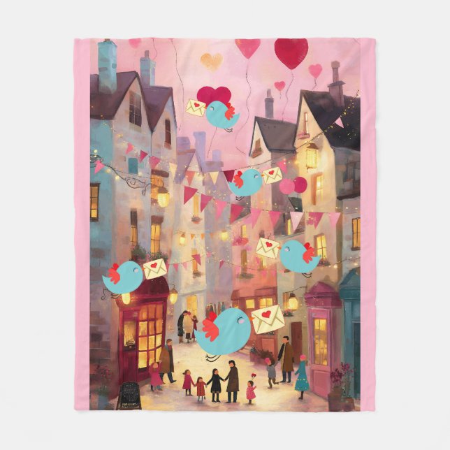 SO MANY VALENTINES FOR DELIVERY FLEECE BLANKET (Front)