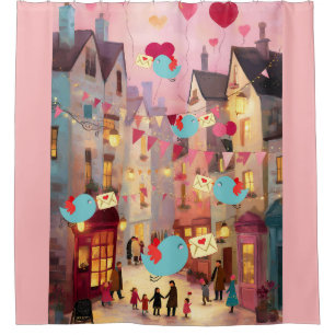 SO MANY VALENTINES FOR DELIVERY SHOWER CURTAIN