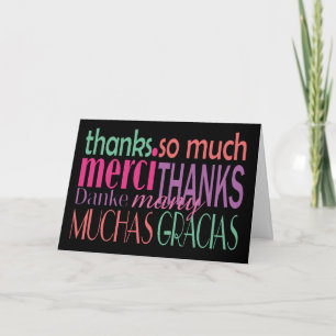 So Many Ways to Say Thanks Typography  Thank You Card