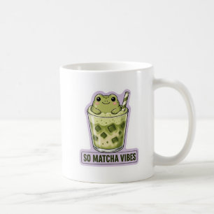 So Matcha Vibes Cute Kawaii Frog Meme Coffee Mug