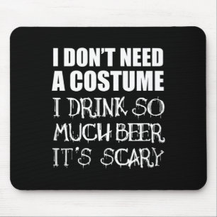 So much beer it's scary funny halloween party mouse pad