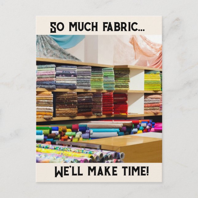 So much Fabric Postcard (Front)