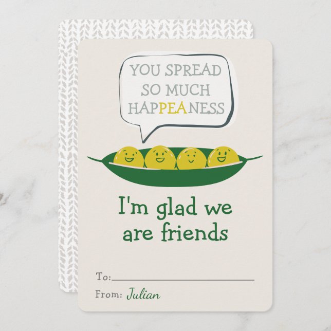 So Much Hap-pea-ness Valentines Day Classroom (Front/Back)