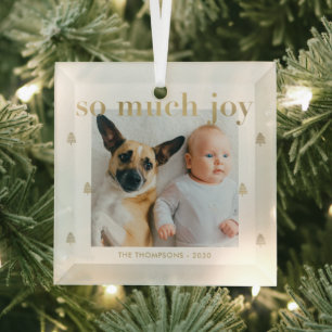 So Much Joy Custom Photo Christmas Ornament