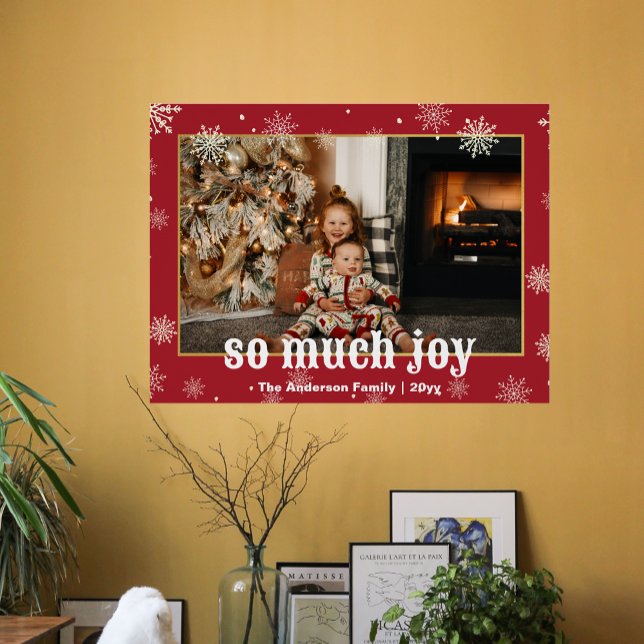 So Much Joy Funny Christmas Family Photo  Poster (So Much Joy Funny Christmas Family Photo Poster)