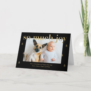 So Much Joy Modern Folded Holiday Card