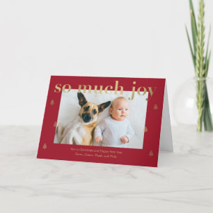 So Much Joy Modern Folded Holiday Card