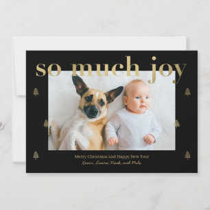 So Much Joy Modern Holiday Photo Card