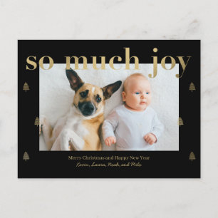 So Much Joy Modern Holiday Postcard