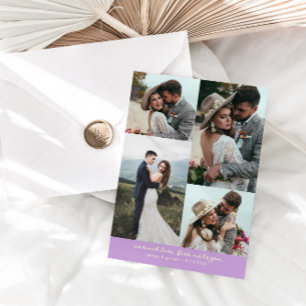 So Much Love Elegant Wedding Photo Wisteria Thank You Card