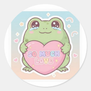 So Much Love Frog Sticker Cute Emotional Frog Hear