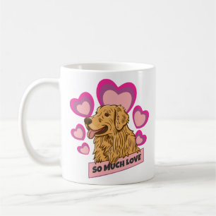So Much Love Golden Retriever Hearts Edition Coffee Mug