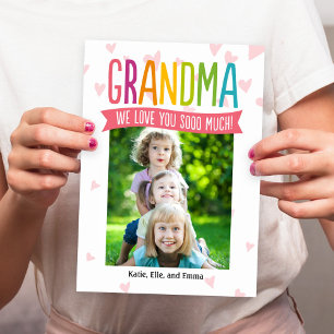 So Much Love Mothers Day Photo Card For Grandma