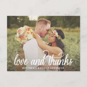 So Much Love   Wedding Thank You Postcard