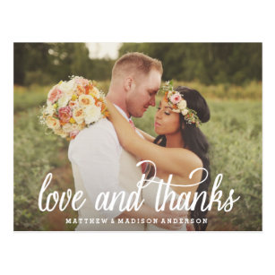 So Much Love | Wedding Thank You Postcard
