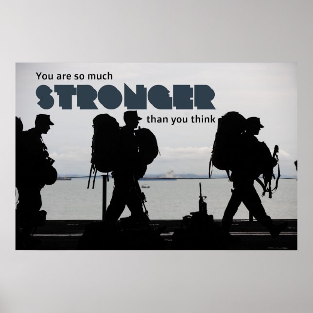 So Much Stronger Army Soldier Boot Camp Cadet Poster (Front)