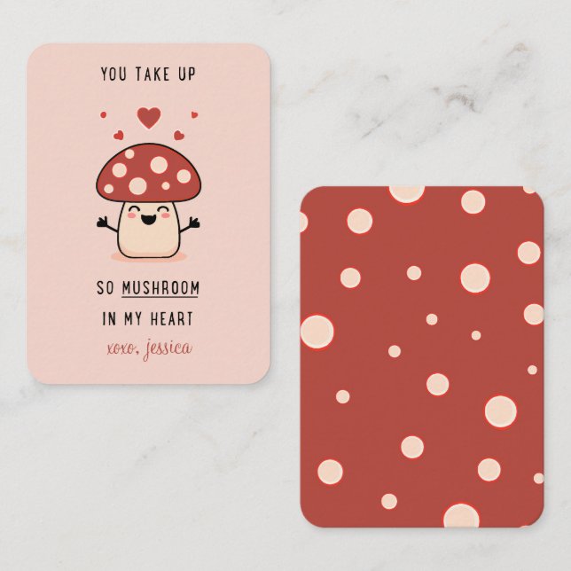 So mush room in my heart Kids Valentine's Day Card (Front/Back)