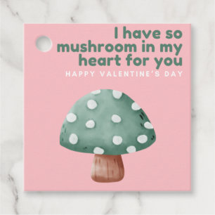 So Mushroom in My Heart Valentine Tags
