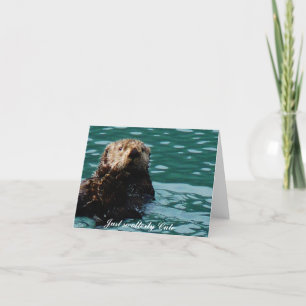 So Otterly Cute Sea Otter notecard