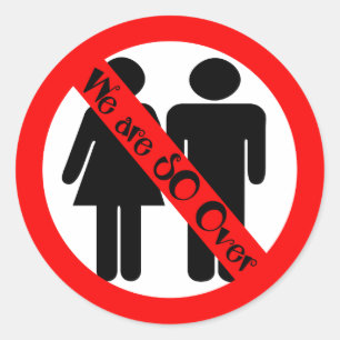 SO Over Break UP Classic Round Sticker