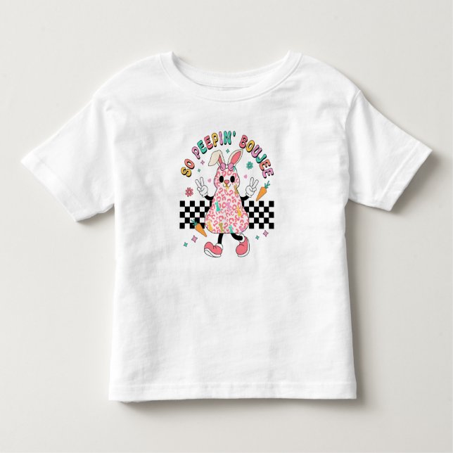 So Peepin' Boujee Easter Bunny Toddler T-Shirt (Front)