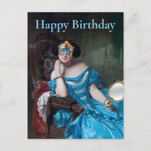 So Posh Masquerade Happy birthday Postcard