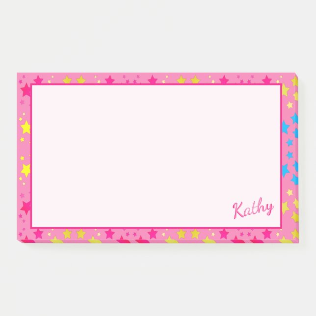 So pretty an oversized post it note for Kathy (Front)