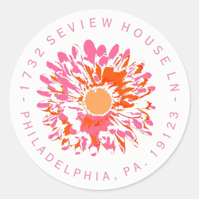 SO PRETTY Baby Naming Return Address Sticker Seal (Front)