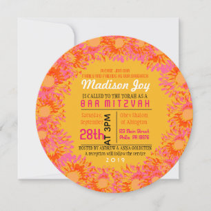 SO PRETTY DAISY Bat Mitzvah Invitation