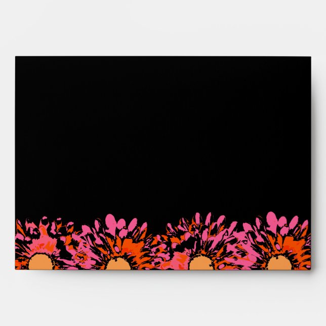 So Pretty Flower Bat Mitzvah Customisable Envelope (Front)