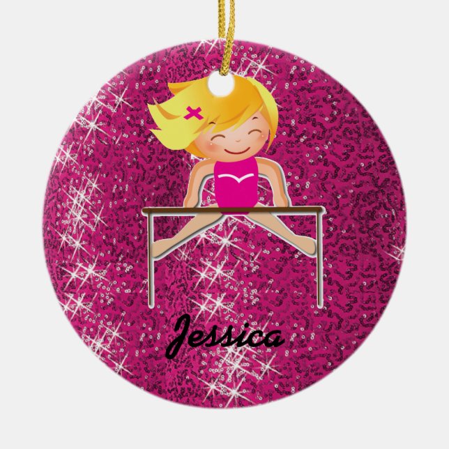 So Pretty Personalised Gymnastics Ornaments (Front)