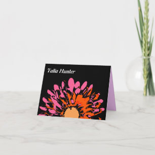So Pretty Spring Flower Bat Mitzvah Thank You card