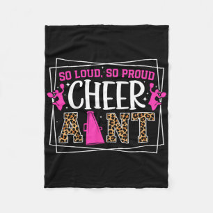 So Proud Cheer Aunt Cheerleader Aunt Cheerleading  Fleece Blanket