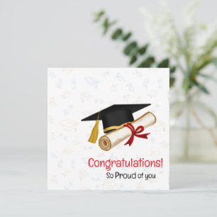 So Proud of You Graduation Congratulations Card