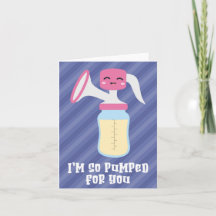 So Pumped Puns Baby Shower Greeting Card