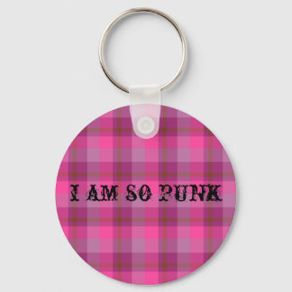 So Punk Plaid Keychain